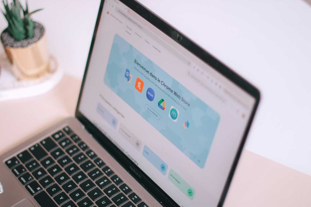 Chrome open on a laptop