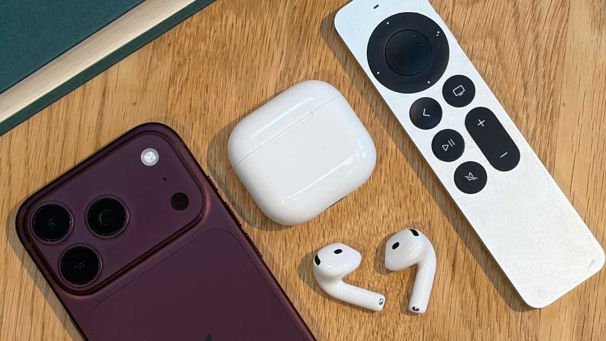 AirPods 5 with iPhone 18 Pro and Apple TV remote