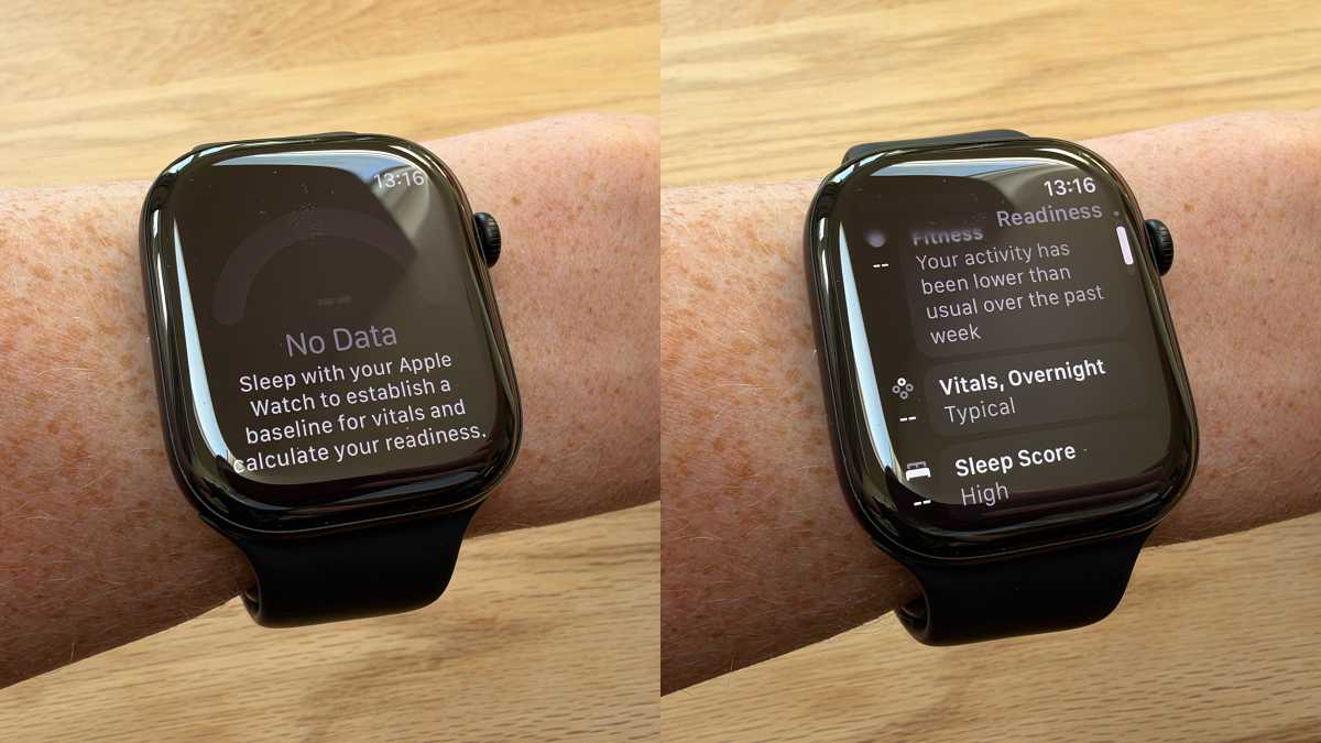 Readiness app on Apple Watch Series 12 reporting No Data