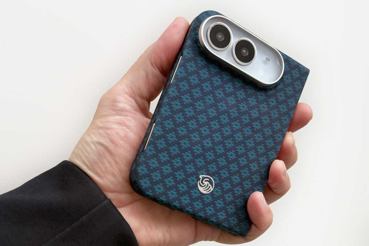 Apple iPhone Duo in hand in Benks case