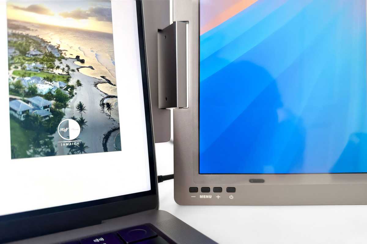 KYY X90G Quad Portable Monitor hinge and menu