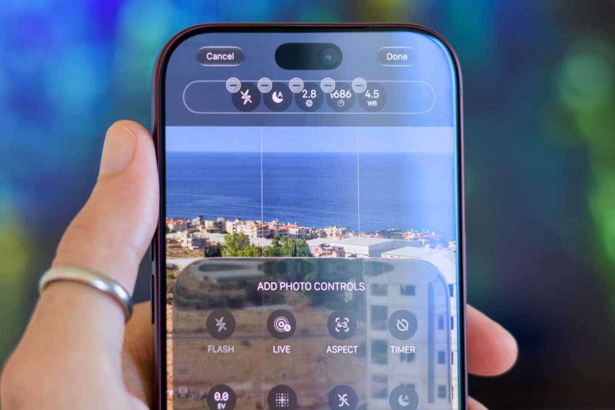 iPhone 18 Pro showing the new Pro camera controls