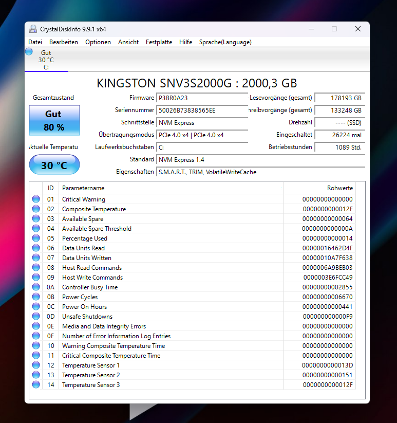 Test MSI PRO MAX EDGE AI  - crystaldiskinfo