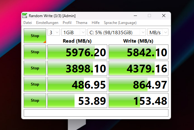 Test MSI PRO MAX EDGE AI  - crystaldiskmark