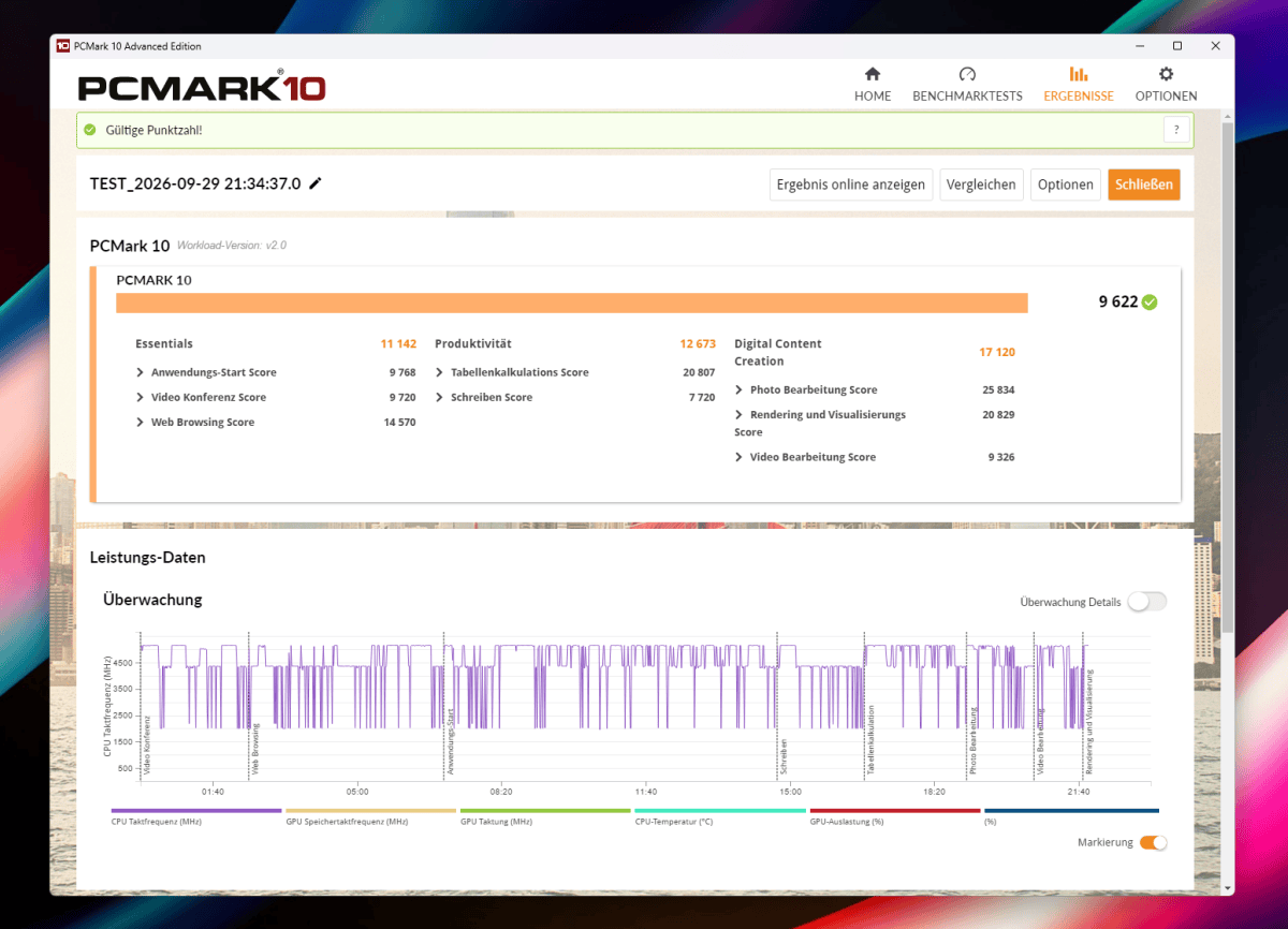 Test MSI PRO MAX EDGE AI  - pcmark10