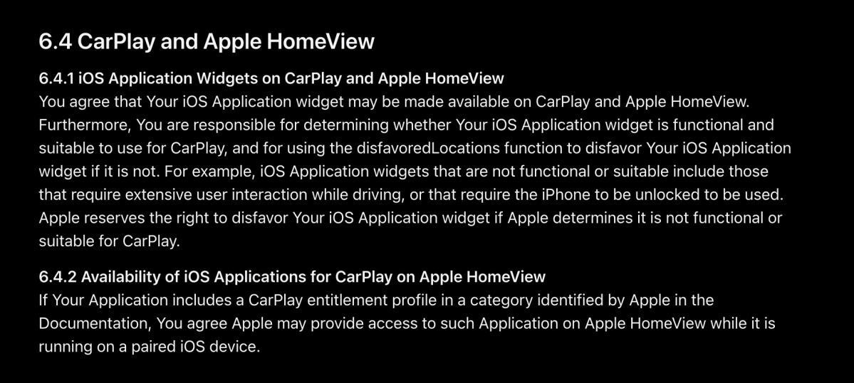 Apple Developer section 6.4
