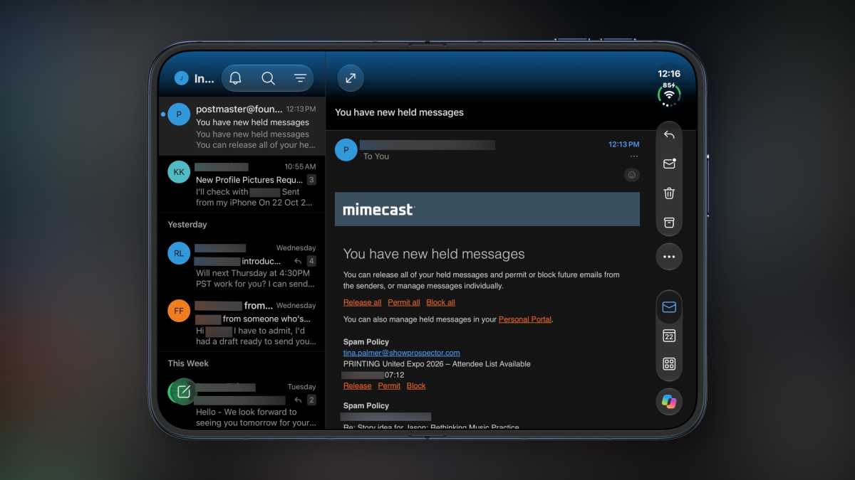 Duo outlook app