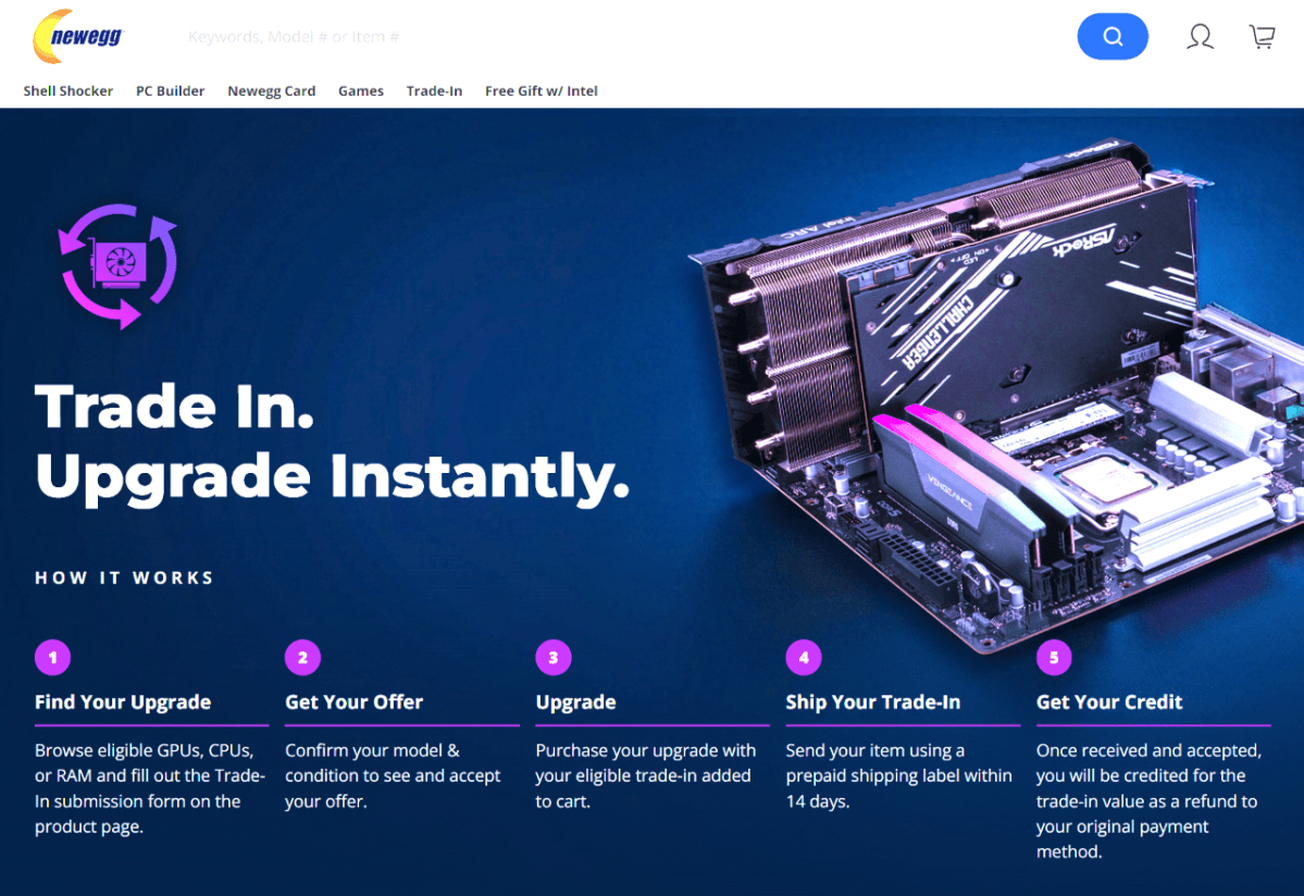 Newegg trade-in program