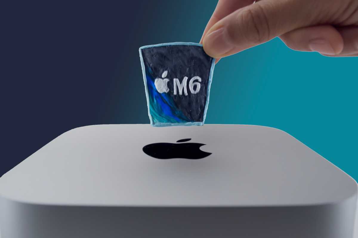 Mac mini with an animated M6 processor