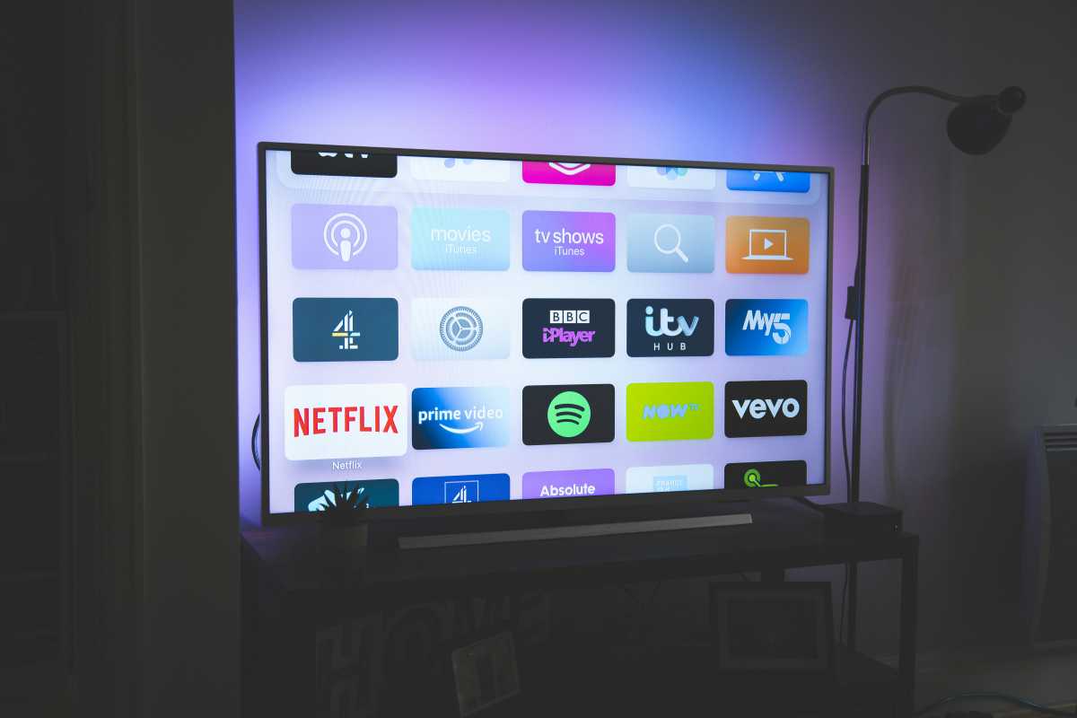 Smart TV showing connected services